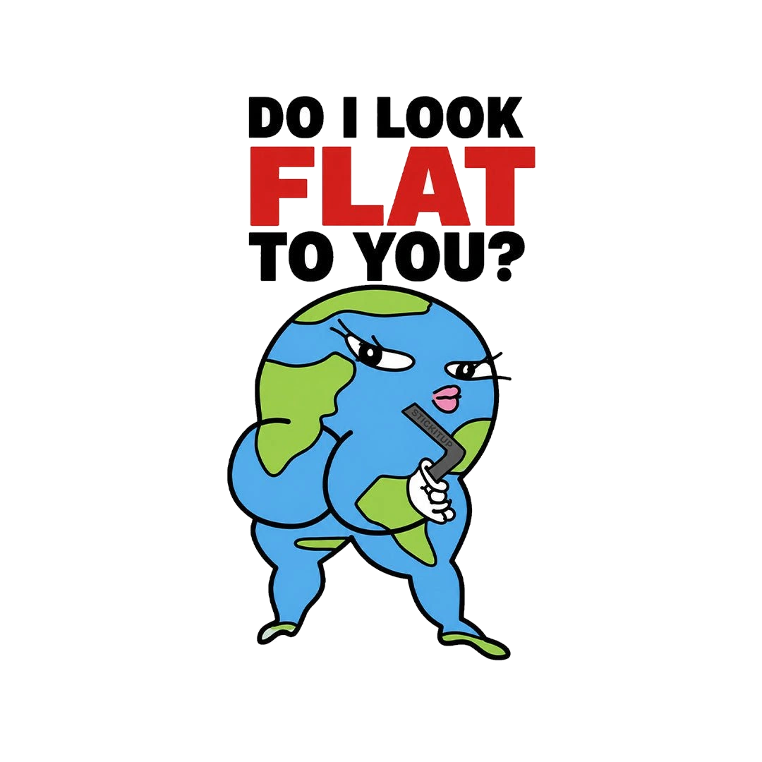 Do I Look Flat to You Sticker